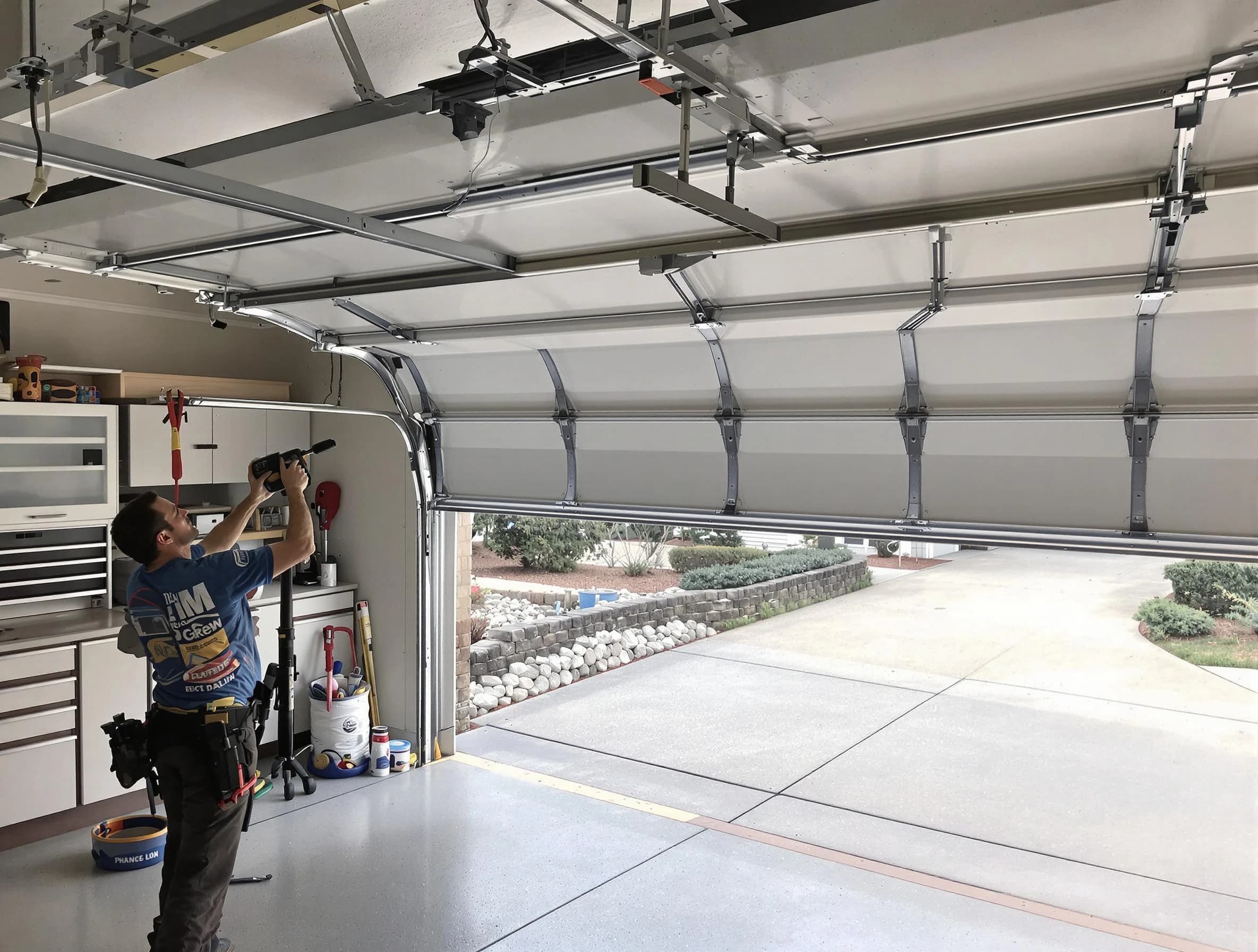 Garage door track repair service by New City Garage Door Repair in New City