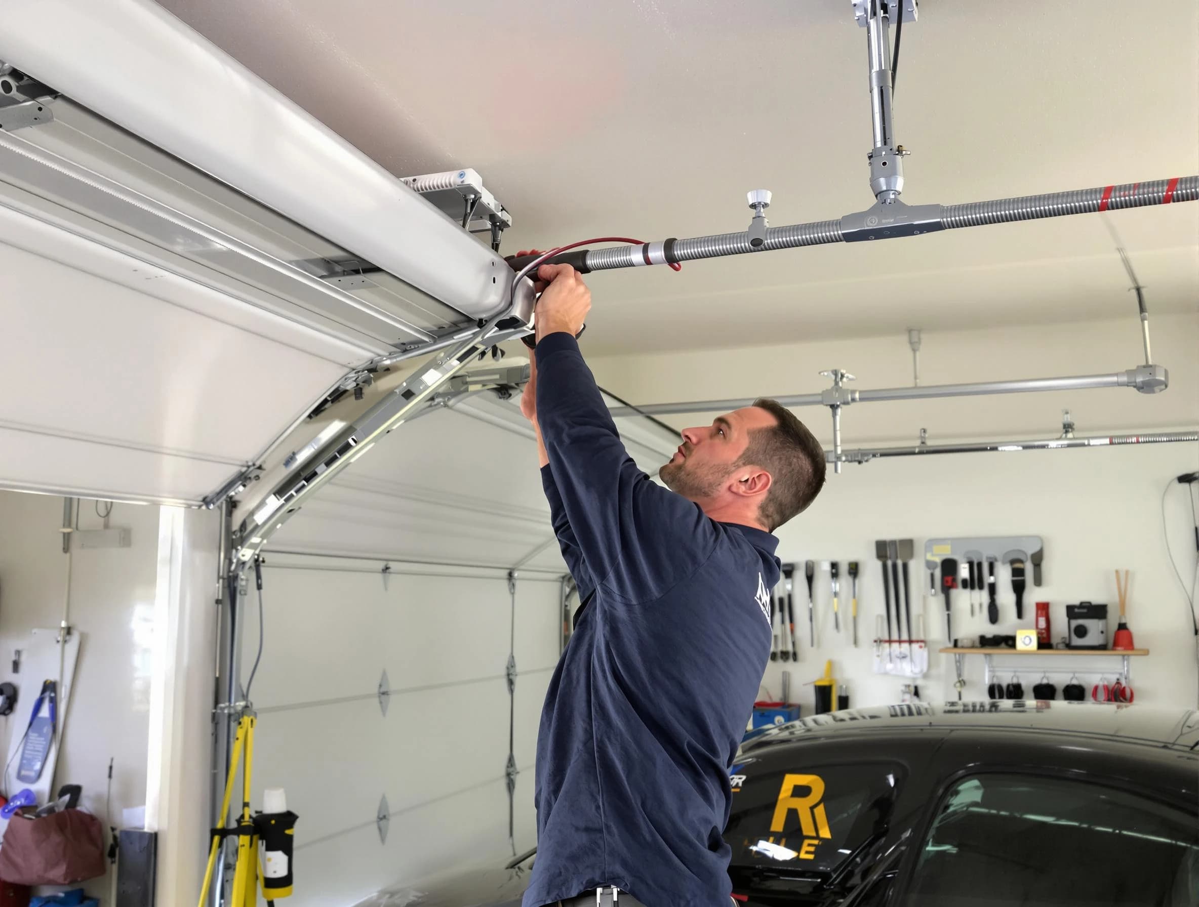 New City Garage Door Repair technician performing garage door cable repair in New City