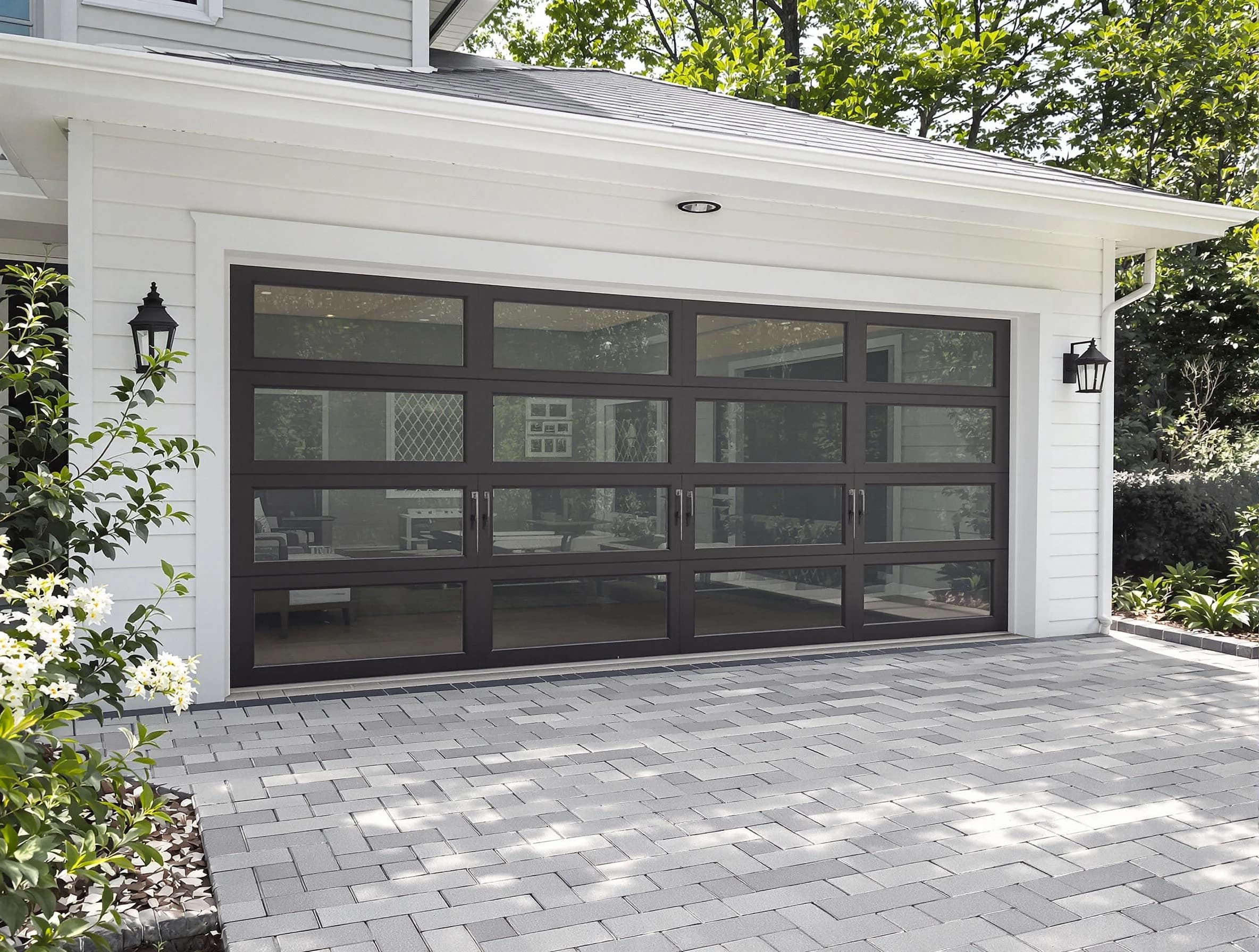 New City Garage Door Repair design specialist presenting custom garage door options to New City homeowner