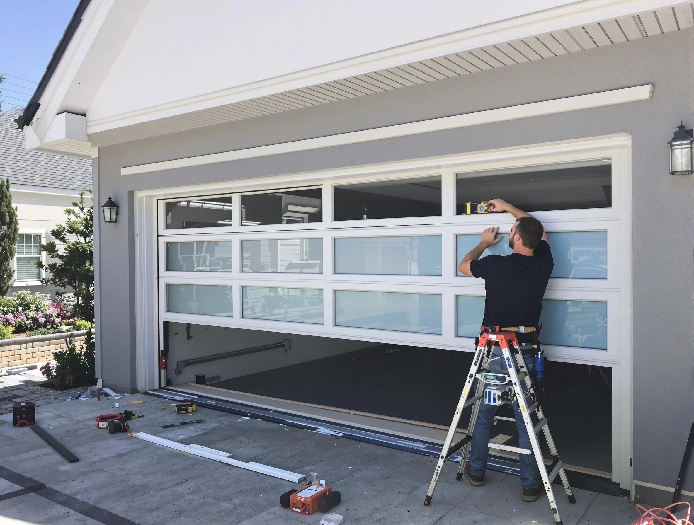 New City Garage Door Repair team performing garage door replacement in New City