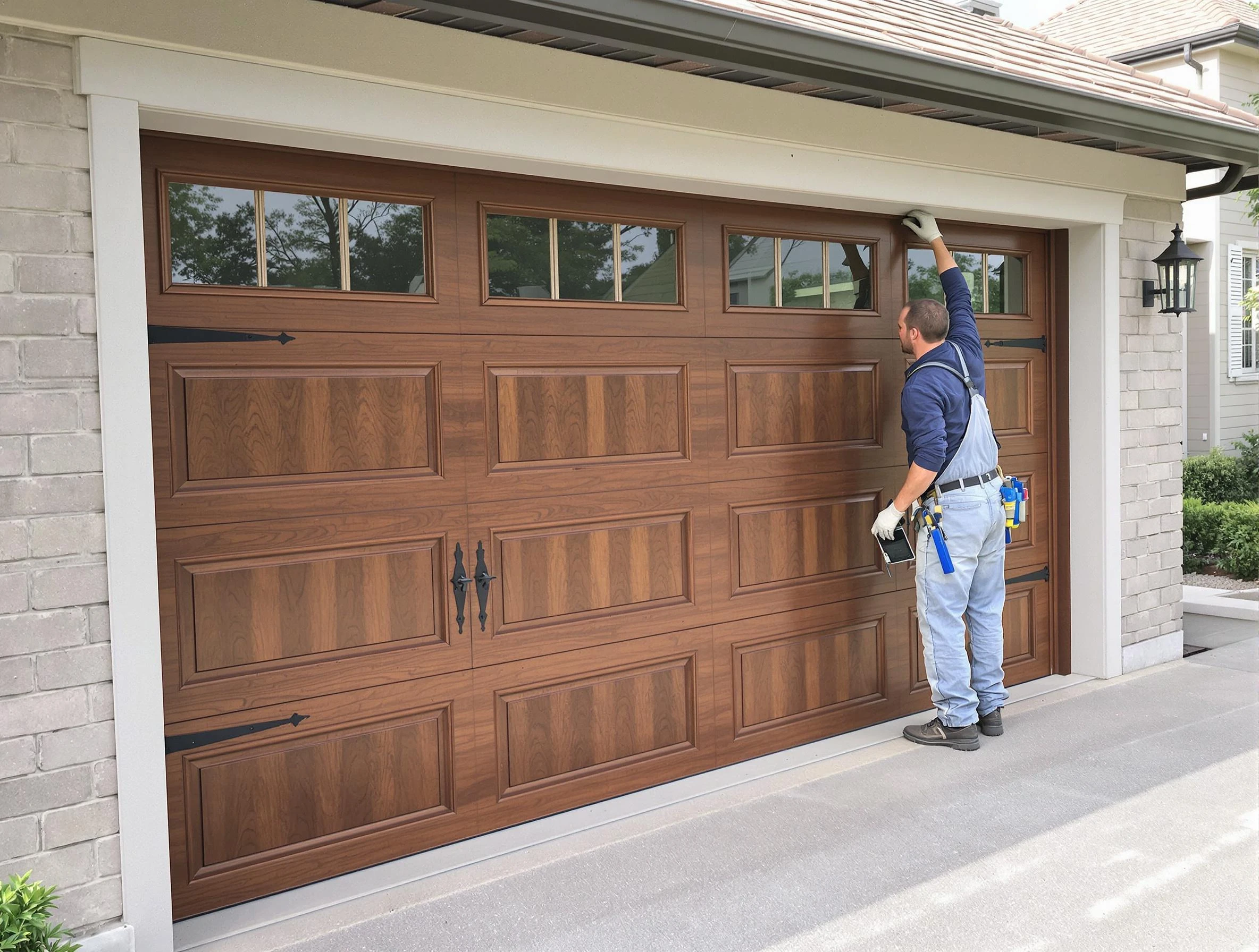 Custom garage door showcase by New City Garage Door Repair in New City